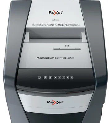 Zdjęcie produktu dla Rexel XP420+, Rozdrabnianie krzyżowe, 4 x 35 mm, 60 l, 550 ark., 55 dB, Dotyk