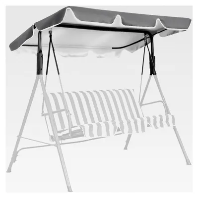 Produktbild von Ersatzdach für Hollywoodschaukel 3-Sitzer Sonnendach 210 x 145 cm (Grau)