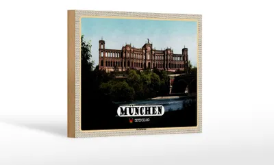 Produktbild von Holzschild Städte München Maximilianeum Architektur 18x12 cm