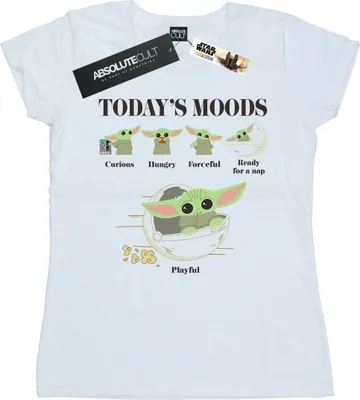 Produktbild von Star Wars - "The Mandalorian The Child Moods" T-Shirt für Damen BI50556 (L) (Weiß)