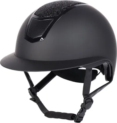 Zdjęcie produktu dla Harrys Kask jeździecki Mont Blanc sparkle czarno-czarny z brokatem, rozmiar: M/56-58 cm