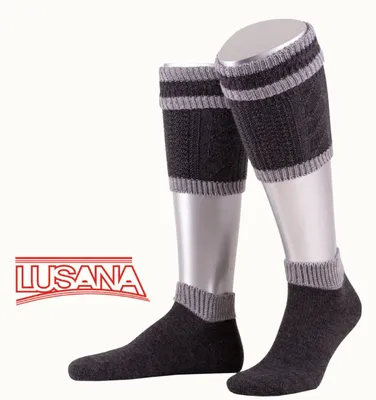 Produktbild von Lusana traditionelle Loferl aus Wollgemisch Anthrazit-Mittelgrau für Tracht