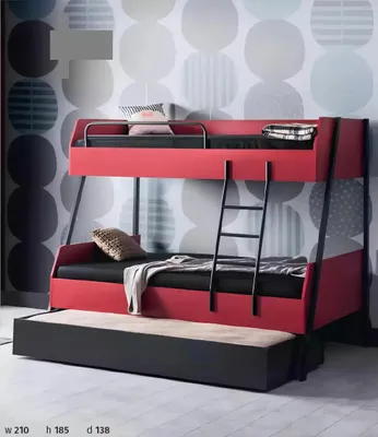 Produktbild von Jugendbett Kinderbett Kids Design Modern Bett Kinderzimmer Holz Betten Möbel Neu