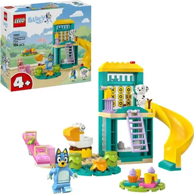 Produktbild von LEGO Bluey 11201 Bluey, Chloe und die Geschichte auf der Kiste