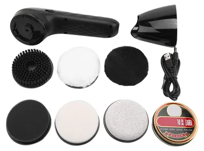 Image de Brosse à chaussures électrique rechargeable par USB, cireuse à chaussures en cuir portable et multifonctionnelle
