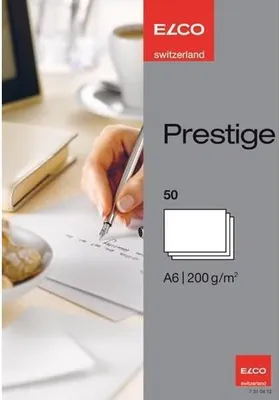 Image de Cartes à écrire A6 Prestige blanc pur 200g/qm UE=50 pièces