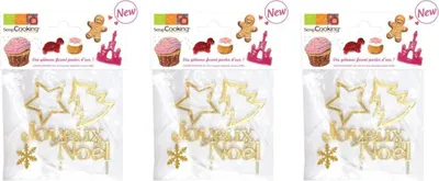 Zdjęcie produktu dla 16 złotych dekoracji na świąteczne ciasta
