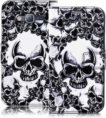 Produktbild von Samsung Galaxy J5 Bookstyle Skull QBY-020