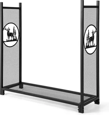 Immagine prodotto di Porta legna da ardere COSTWAY, porta legna da ardere grande in metallo, porta legna da ardere fino a 140 kg, 121x38x117cm