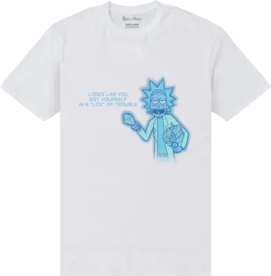 Image de Rick And Morty - T-shirt "Lick" pour homme/femme Unie PN307 (XXL) (Blanc)