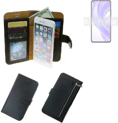 Produktbild von K-S-Trade Schutz Hülle kompatibel mit Xiaomi Mi 11 Lite 5G Klapphülle Case Phone cover Slim Handytasche Handy Hülle schwarz aus Kunstleder (1 Stk)
