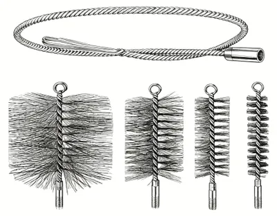 Ofenrohrbürsten-Set, 4 Bürsten 30-150 mm, Kaminreiniger