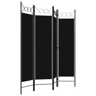 Produktbild von Möbel 4-tlg. Raumteiler Paravent Elegantes Design - Trennwand/Sichtschutz - Schwarz 160x180 cm Top8978110