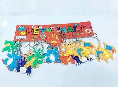 Image de Porte-clés dragon en silicone (12 pièces)