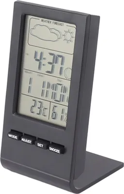 Obrázek produktu pro LCD displej digitální vlhkoměr vnitřní teploměr indikátor vlhkosti monitor teploty funkce alarmu zobrazení počasí černá černá