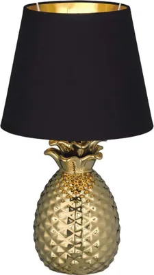 Image de Lampe à poser Ananas E14/40 W, noir, or