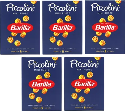 Produktbild von 5x Pasta Barilla Piccolini mini ruote Nudeln 500 g pack