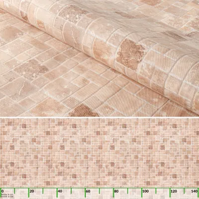 Produktbild von Tischdecke Wachstuch Gestreift Beige Robust Wasserabweisend Breite 140 cm Länge 140 cm