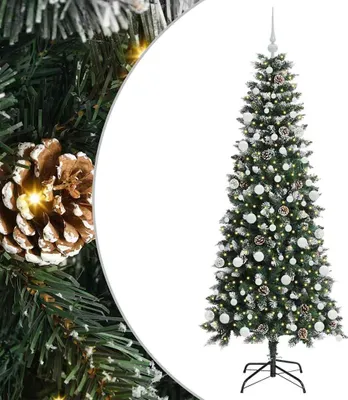 Produktbild von vidaXL Künstlicher Weihnachtsbaum mit 300 LEDs mit Ständer Grün 180 cm