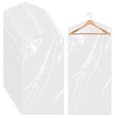 20 transparente Kleidersäcke aus Kunststoff, 120x60 cm