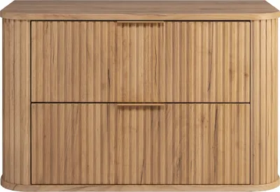 Produktbild von Rodan | Badmöbel Set - Braun Matt | 80/52/41 cm & 35/139/31 cm | Waschbeckenunterschränke, Bad Möbel, Hochschrank, Badezimmerschränk - Craft Eiche