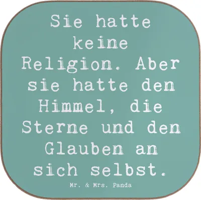 Produktbild von Mr. & Mrs. Panda Untersetzer für Gläser Spruch Himmel und Freude - Meeresbrise - Geschenk, Motivation, Coaster, erleben, Tischuntersetzer, Stimmungen, Zitat, Gefühle