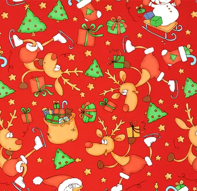 Produktbild von Geschenkpapier Rentier Rudolph 70cm x 2m Rolle Rot