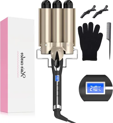 Obrázok produktu pre Kulma 32 mm, turmalínový keramický povrch, 14 stupňov 80-210°C, iónová technológia, na vlasy