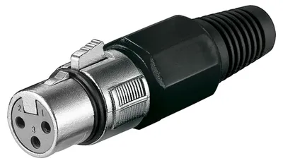 Produktbild von Goobay Mikrofonkupplung, 3 Pin, mit Verriegelung und geschraubter Zugentlastung