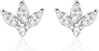 Produktbild von 925er Silber Ohrstecker für Damen mit Zirkonia von Unique