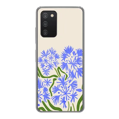 Produktbild von MuchoWow® Handyhülle Schutzhülle Hülle für Samsung galaxy a73 Blume - Blau - Blatt - Einfach Silikon Softcase Handy Hülle - Handyhülle