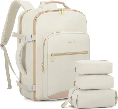 Image de Bagage à main 40L Sac à dos de voyage pour femmes Valise étanche 17 pouces Laptop