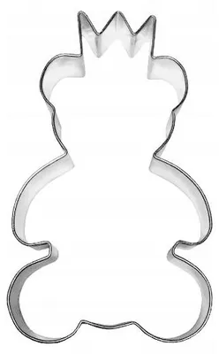Produktbild von EkoForemki Miś z koroną Ausstechform Kekse Stahl 8,8 cm