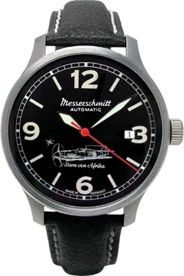 Produktbild von Aristo Herren Messerschmitt Uhr Fliegeruhr Automatik ME-42Stern-A Leder