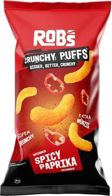 Produktbild von Rob's Crunchy Puffs Spicy Paprika 130g