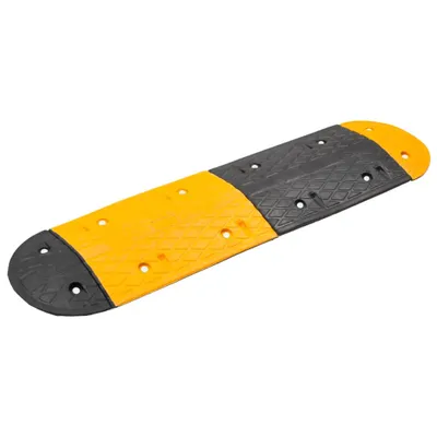 Produktbild von The Living Store Bodenschwelle Gelb & Schwarz 129x32,5 x4 cm Gummi