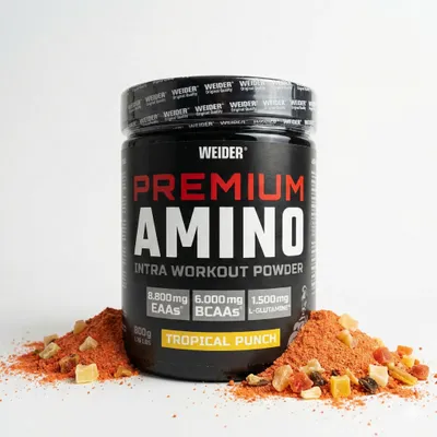Zdjęcie produktu dla Weider premium amino, tropical punch, proszek, 800g 10003