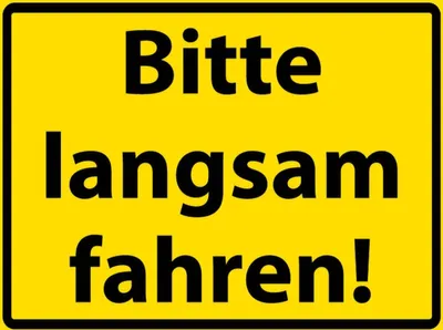 Produktbild von vianmo Holzschild 30x40 cm Bitte langsam fahren