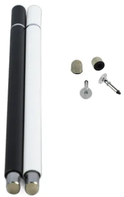 Image de Lot de 2 stylets capacitifs universels haute sensibilité pour écrans tactiles flexibles (tablettes, PC, téléphones)