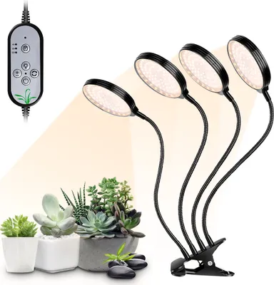 Obrázok produktu pre Rastúce svetlo pre rastliny USB 312 LED slnečné svetlo s plným spektrom nastaviteľné stolové svorkové svetlo pre izbové rastliny 5 stmievateľných úrovní 4/8 / 12H časovač