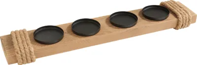 Produktbild von Holz Adventskerzenhalter 58x10x5 cm