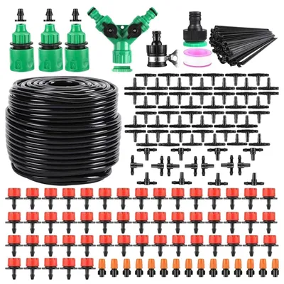Produktbild von Tropfbewässerungsset, Gartenbewässerungssystem - Automatisches Gartenbewässerungssystem, & automatisches Besprühen – Verteilerrohre sparen effizient Wasser für eine problemlose Pflanzenpflege