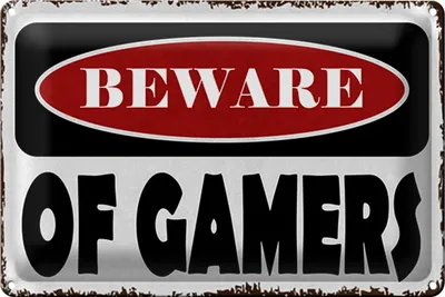 Produktbild von Blechschild Spruch 30x20cm  of gamers