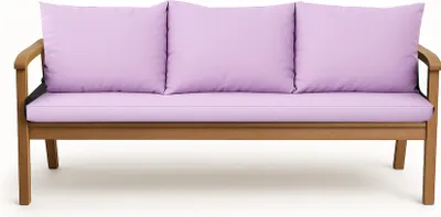 Produktbild von Gartenkissen Set Purple – 150x60 + 3x50x56 cm Gartenkissen für ein 2-3-Sitzer-Sofa  Weiche Auflagen für Rattan/Polyrattan – Abnehmbare Bezüge