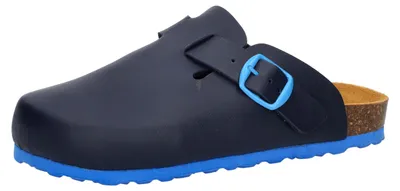 Produktbild von Bioline Clog Kids Größe 27 Synthetik mit verstellbarer Schnalle, Kork-Kautschuk-Fußbett und Lederdecksohle