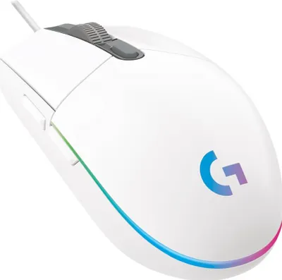 Productafbeelding van Logitech Gaming Muis G102 LIGHTSYNC - Muis - Voor rechtshandigen - Optisch - 6 knoppen - Bekabeld - USB - Wit