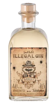 Produktbild von Sacks Destille - ILLEGAL GIN BANDIT (Vanille) 40% Vol. 0,5l Handcrafted Premium Gin aus Bayern