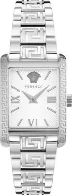 Produktbild von Versace VE1C00722 Tonneau weiss silber Edelstahl Armband Uhr Damen NEU