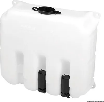Produktbild von Exalto 8 Liter Ausgleichsbehälter mit 2 Stück 12V Pumpen für Scheibenwischersystem