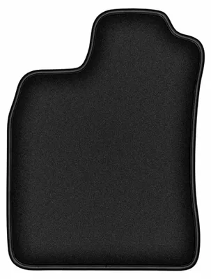 Image de Tapis conducteur en moquette pour Renault Twingo I 1993-2006 (à hayon) – 1 pièce, noir, sur mesure – Wielganizator DURBAN